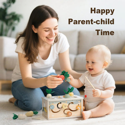 8-in-1 Activity Cube for Toddlers | Montessori Wooden Learning Toy
