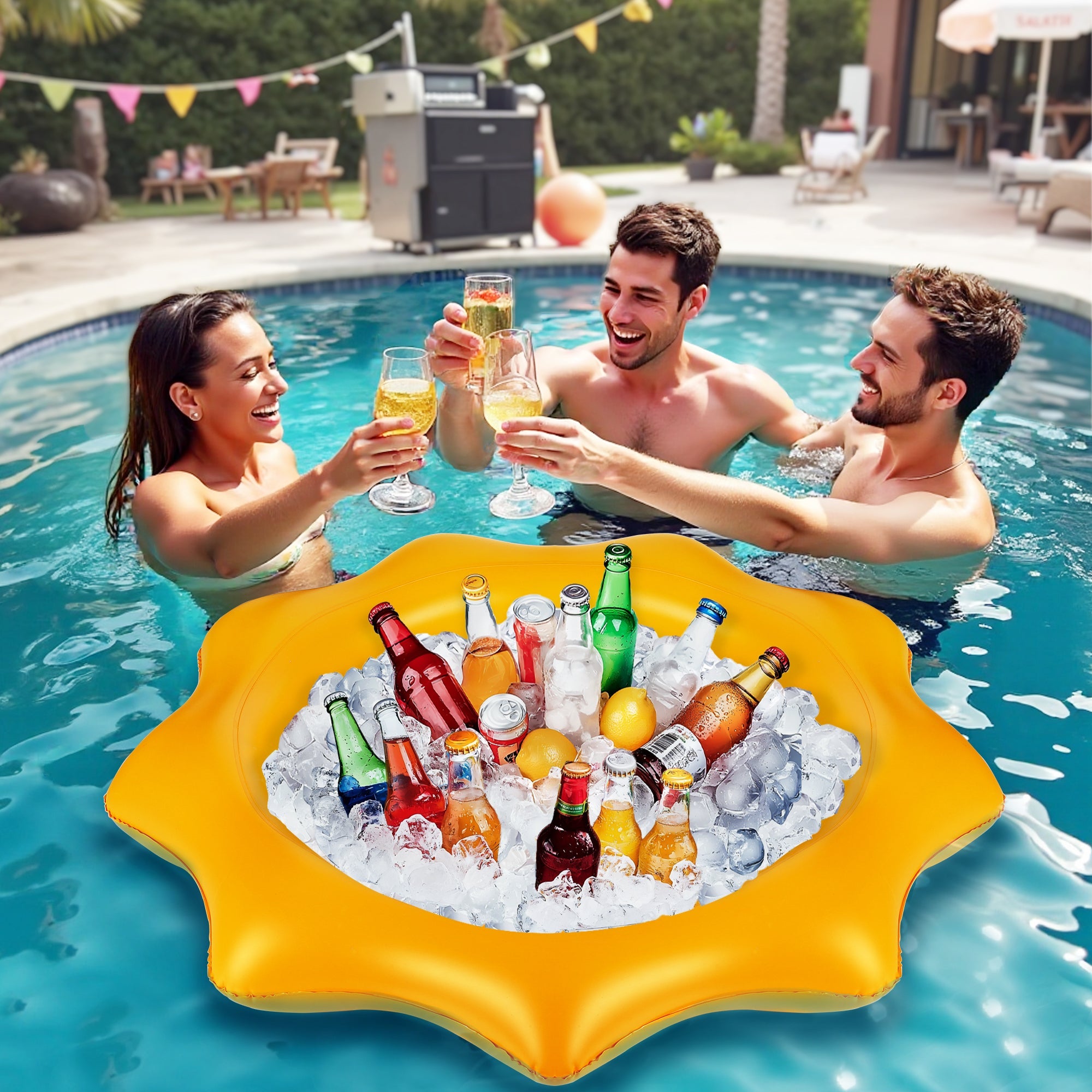 Pool Wave 2-Pack Inflatable Serving Bars Cooler