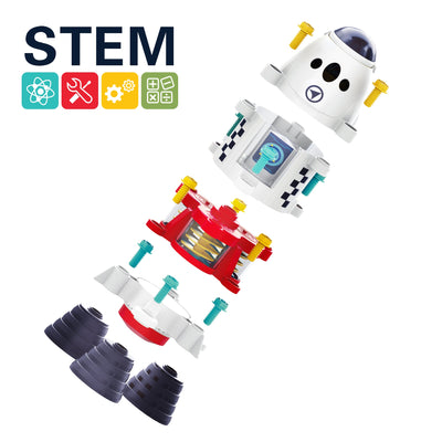 Fidtoy Interstellar Assembly Rocket Toy with Lights and Sounds