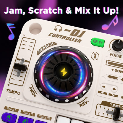 Kids DJ Mixer Toy, Toddler Musical DJ Turntable