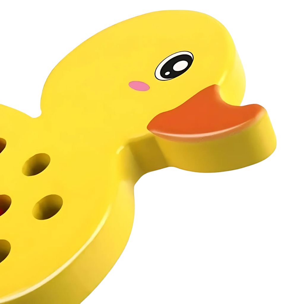 Set de Enhebrado Patito y Elefante de Madera