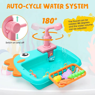 Dino Dishwasher Kitchen Water Sink Pretend Play - 068