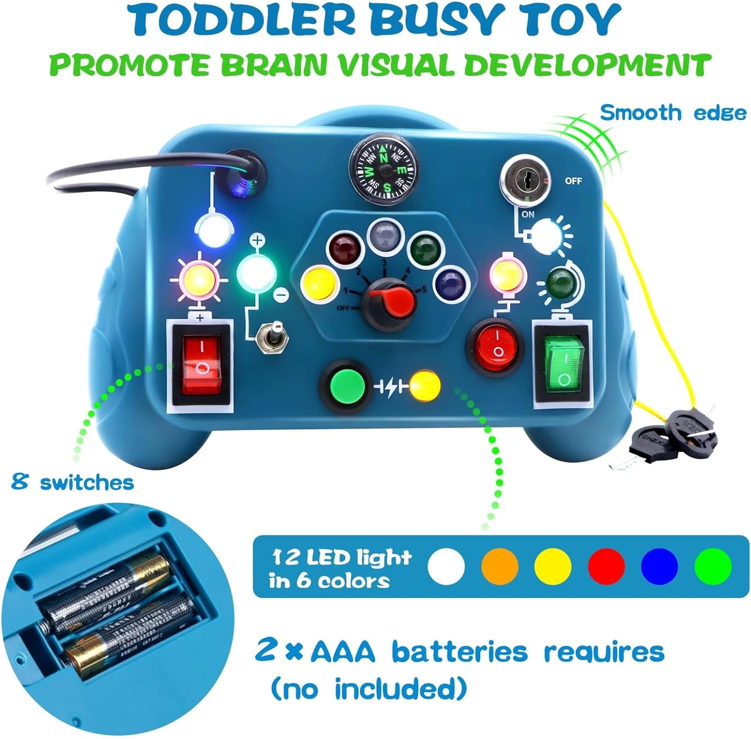 Sensory Activity Busy Learning  Board Switch Light Game - 156