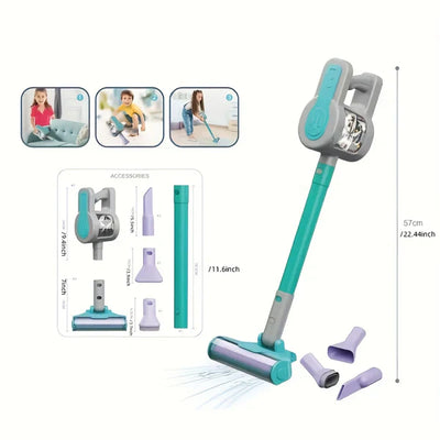 Aspirateur électronique 4 en 1 bleu pour jeu d'imitation petit aide - 644