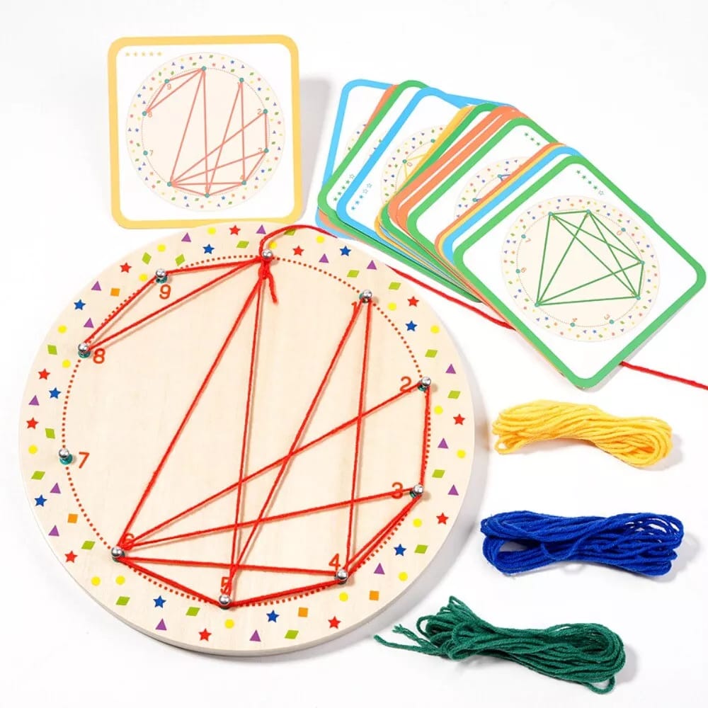 Wooden Geoboard Thread Winding Pattern Kit - 579