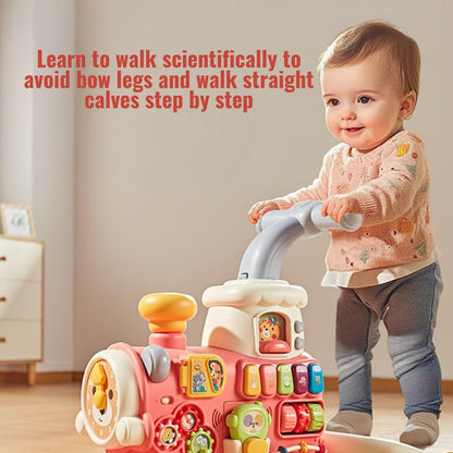 BIBI-INN Walker Train Ages 24 Months+ Musical Multifunctional Ride-On Gift For Kids by WISHLAND