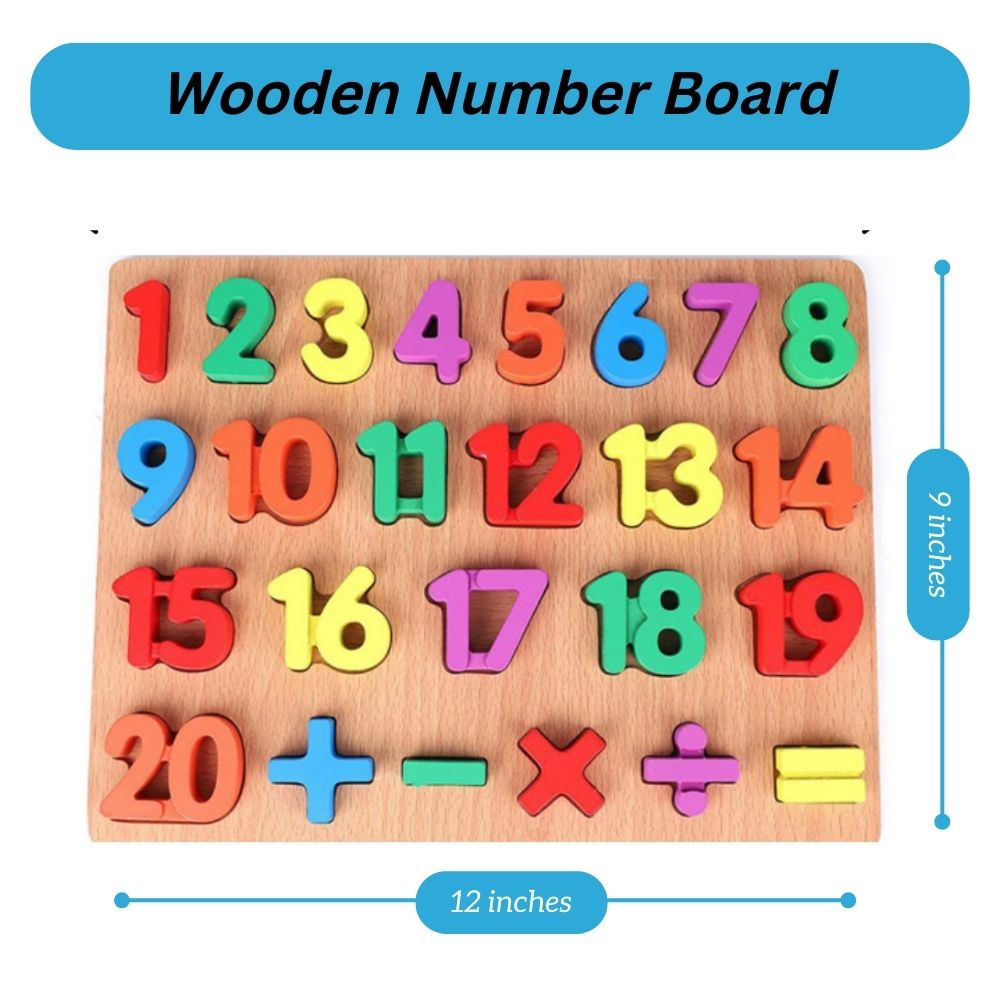 3D 123 Wooden Learning Board