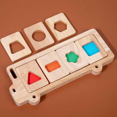 Puzle tridimensional de geometría para educación temprana y cognición del color para bebés