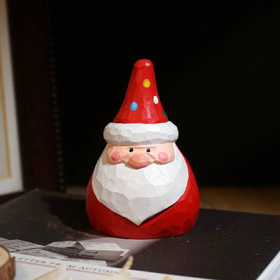 Décorations de Noël en bois massif sculptées à la main