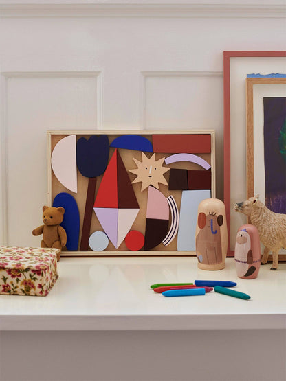 Wooden Abstract Building Blocks Open-ended Play Toy