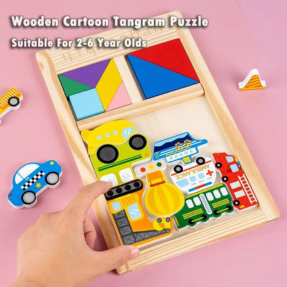 3 in 1 Brainteaser Tangram Puzzle Board - 740