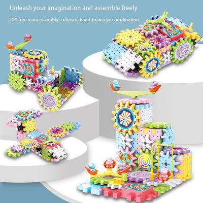Magical Electronic Interlocking Gear Blocks 83 Pieces - 021