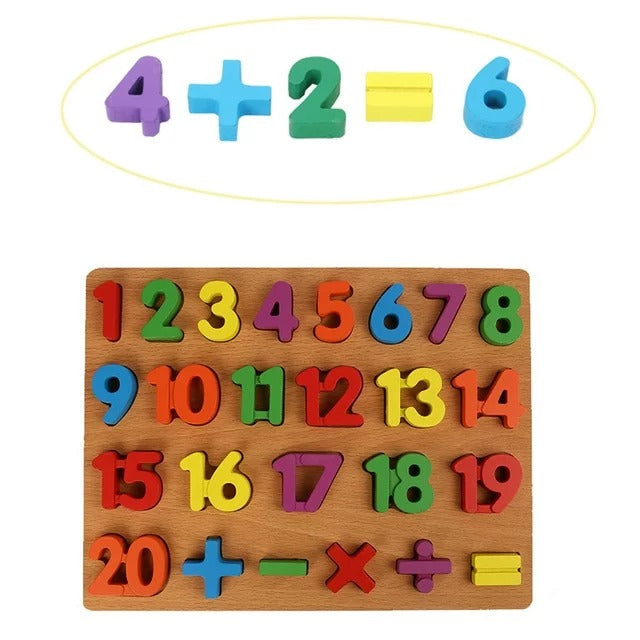 3D Wooden Number Learning Board - 1 to 20