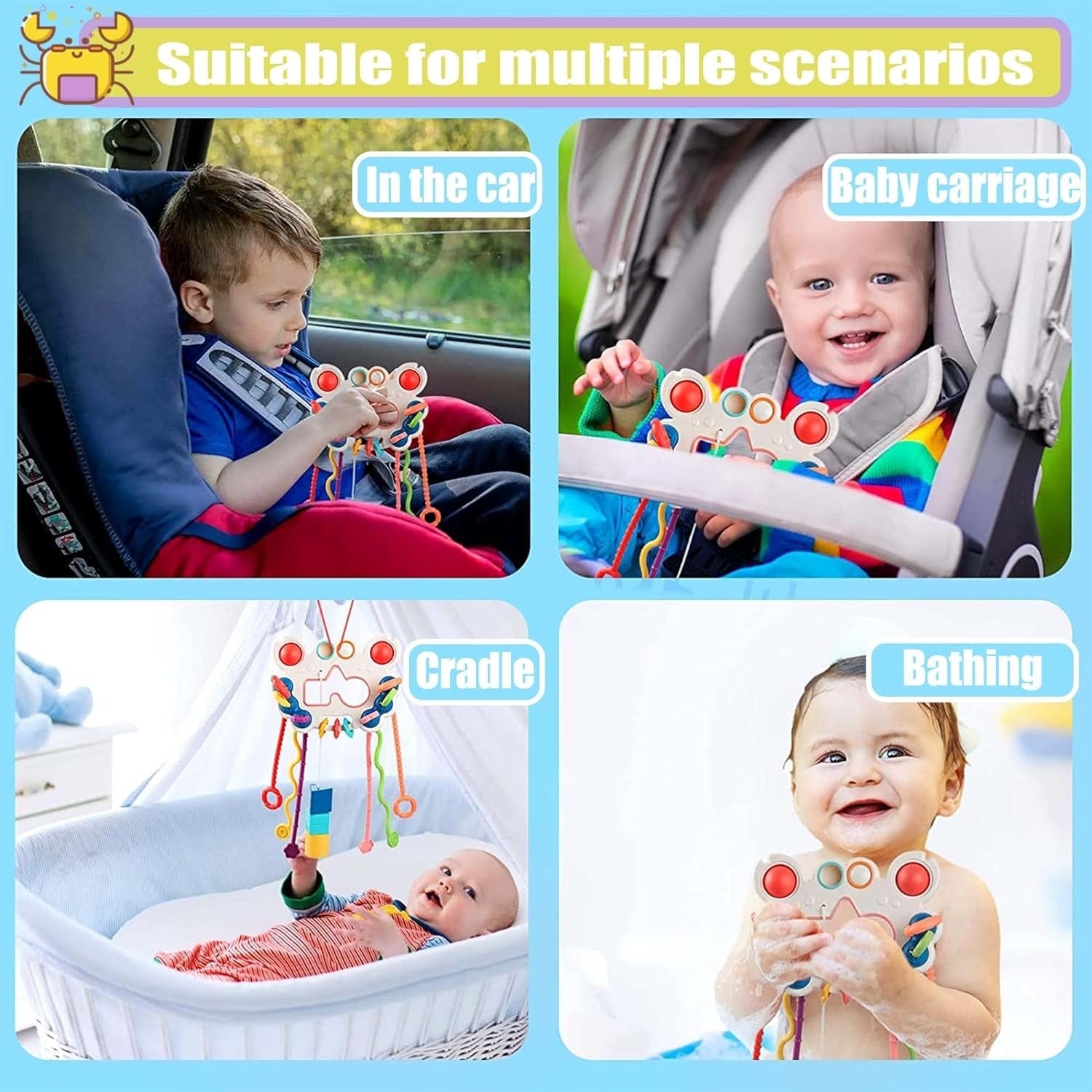 5 in 1 Pull String Motor Skills and Sensory Activity Toy - 861