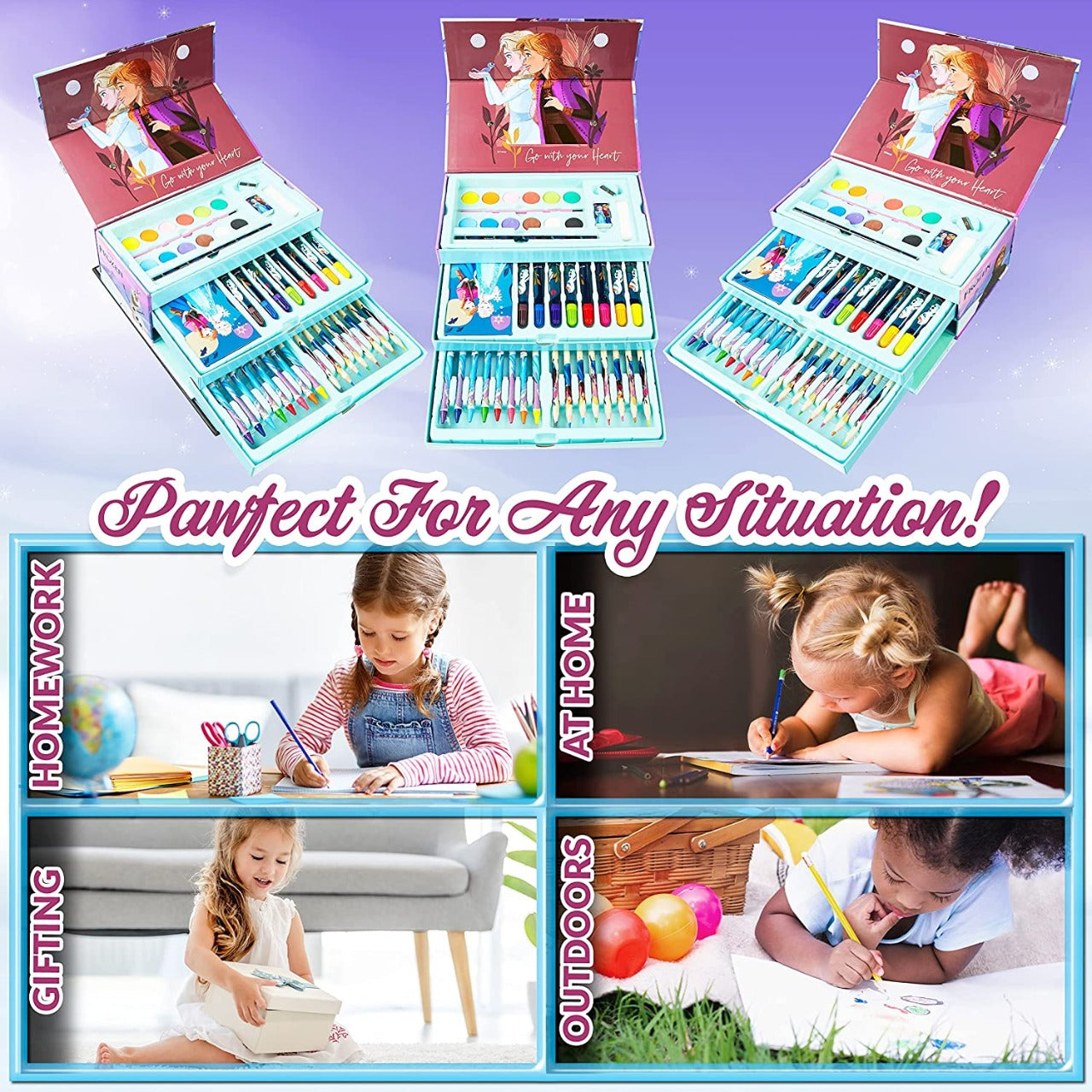 54pcs Kids Painting & Drawing Art Set - Random Character