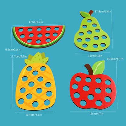 4 in 1 Wooden Fruits Threading Kit - 242