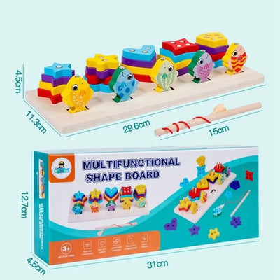 Multifunctional Wooden Shapes and Magnetic Fishing- 582