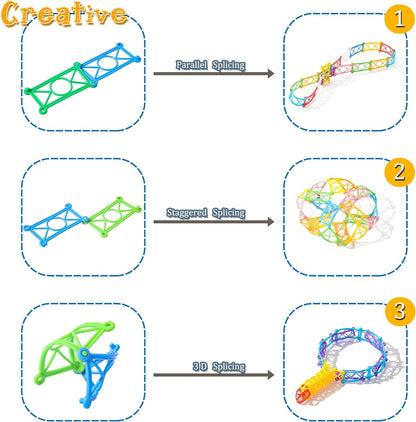 Snap N Twist Interlocking Building Blocks - 150 piece
