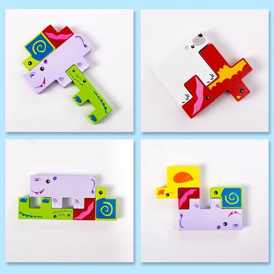 Wooden Animal Creative Challenge Puzzle Board - 298