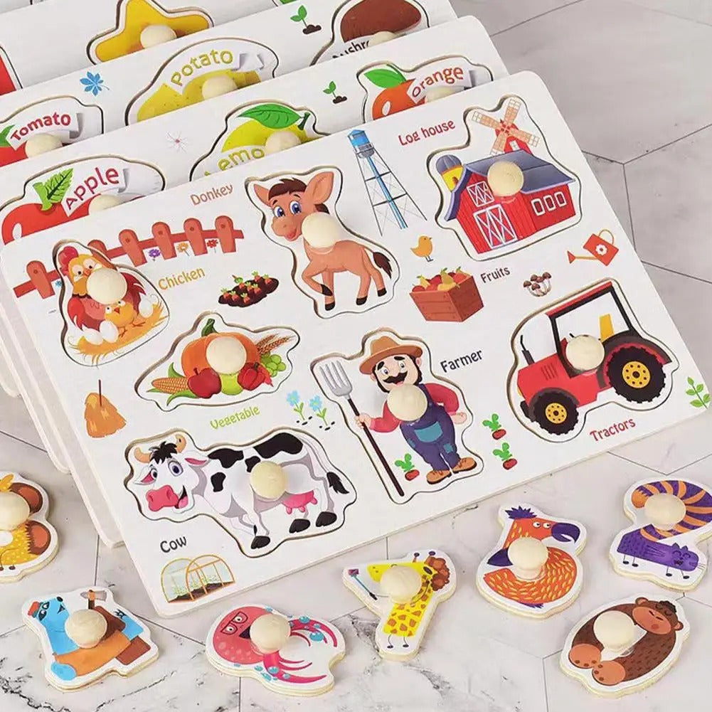 Wooden Small Farm Knob Board - 844