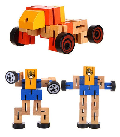 Bloques giratorios de madera transformables para robots (hazlo tú mismo) - 715