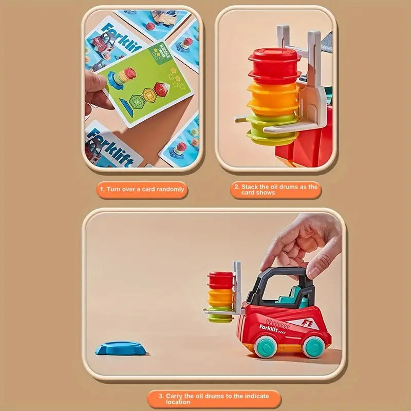 Engineer Forklift Transport Stacking Balance Game - 02Y
