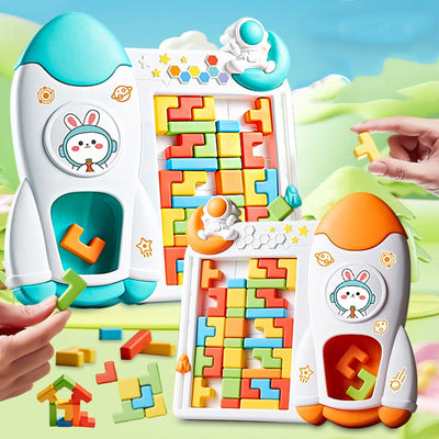 Juego de bloques Tetris de cohete espacial - 052