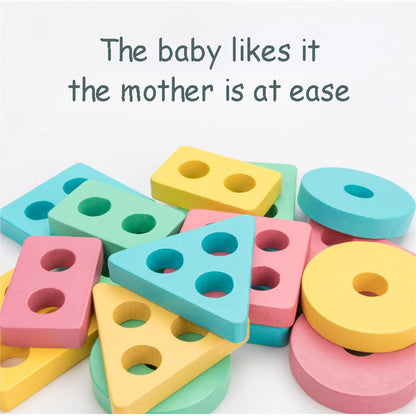 Wooden Four Columns Shape Sorting Kit - 738