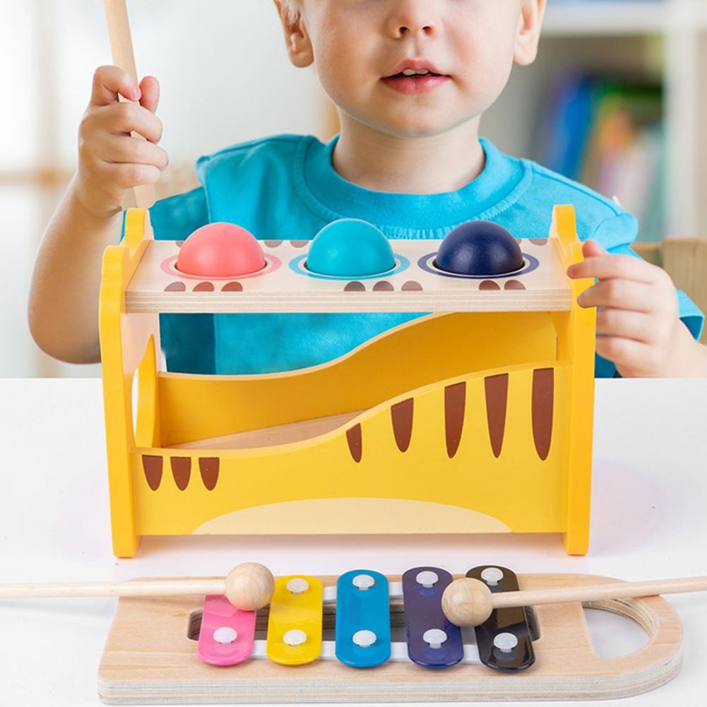 Wooden Tiger Pound Hammering Table with Xylophone - 930