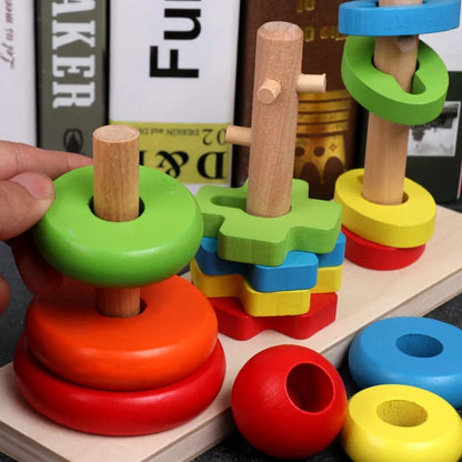 Rainbow Three Column Shapes Tower - 744