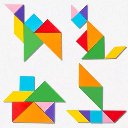 3 in 1 Tetiris, Tangram & Rainbow Pattern Board