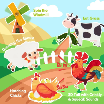 Interactive Farm Adventure – Montessori Quiet Book