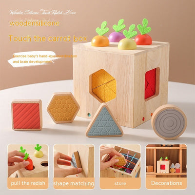 Forme géométrique en bois coulée Éveil Petite Enfance Pour Bébé Jouets Éducatifs