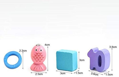 Montessori Lernspiele, Magnetisches Angelspiel, aus Holz, zum Lernen von Farben und Mathematik