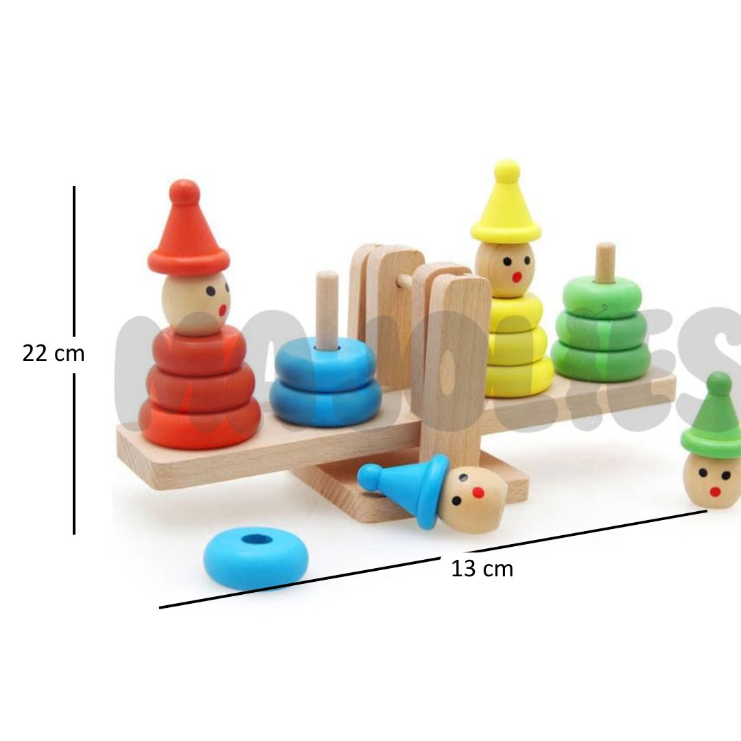 Wooden Balance and Stacker Game