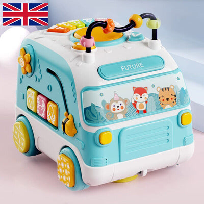 Fidtoy Musical Activity Bus Toy with Lights and Sounds