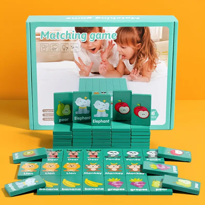 Fidtoy Wooden Memory Game – Educational Toy for Kids 3+