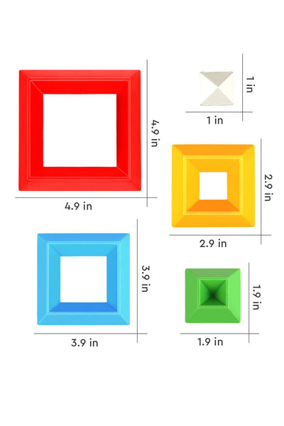 Bloques de Construcción Apilables en Pirámide