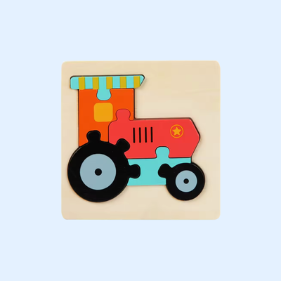 Fidtoy Shape & Learn Wooden Puzzle for Toddlers Montessori Early Learning