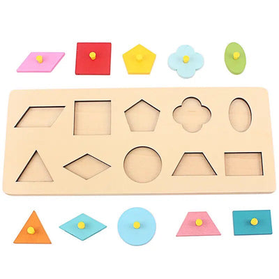 Wooden Puzzle 10 Piece Shape Sorter