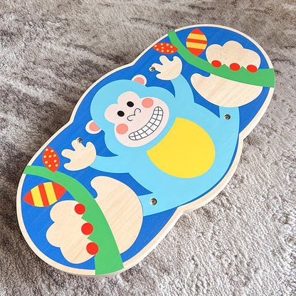 Wooden Balance Board for Kids' Fun and Development