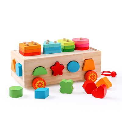 Wooden Multifunctional Early Education Puzzle Toys for Kids | Autism-Friendly Learning & Sensory Play