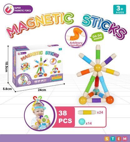 Pop Tube Magnetic Sticks Puzzle with Character -158