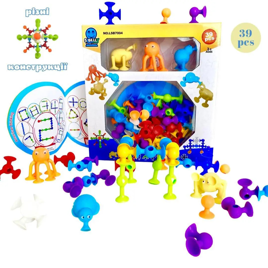Cute Aliens Silicone and Suction Cups Sensory 39 Pieces