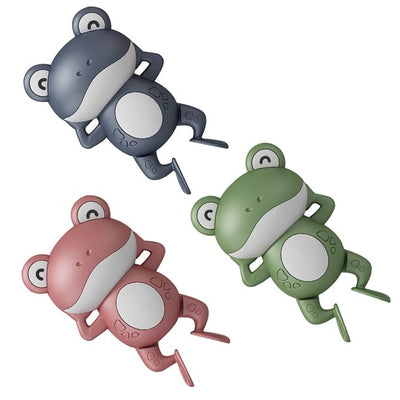 Fidtoy Wind-Up Swimming Frog Bath Toys for Toddlers – Floating Frog Water Toys 3 Pack
