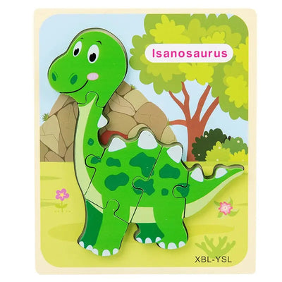 Puzzle en bois 3D Dinosaure de dessin animé
