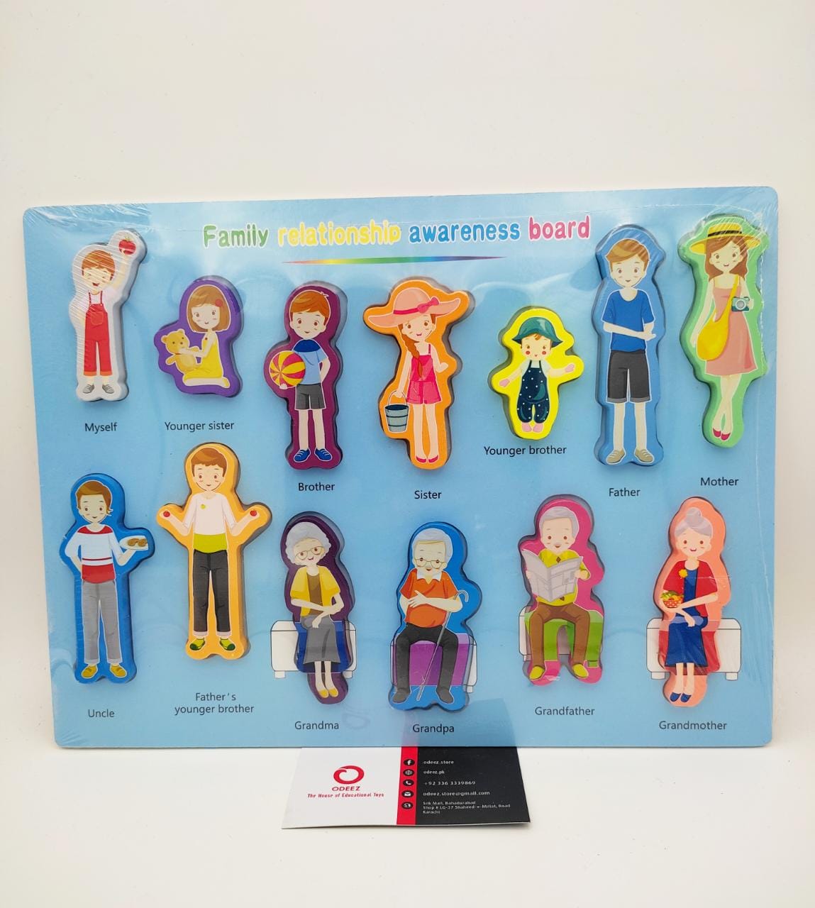 3D Family Relations Awareness Wooden Board