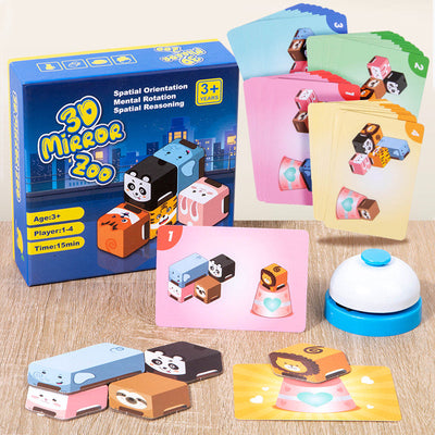 Juego de zoo con espejo 3D Fidtoy para aprender lógica animal