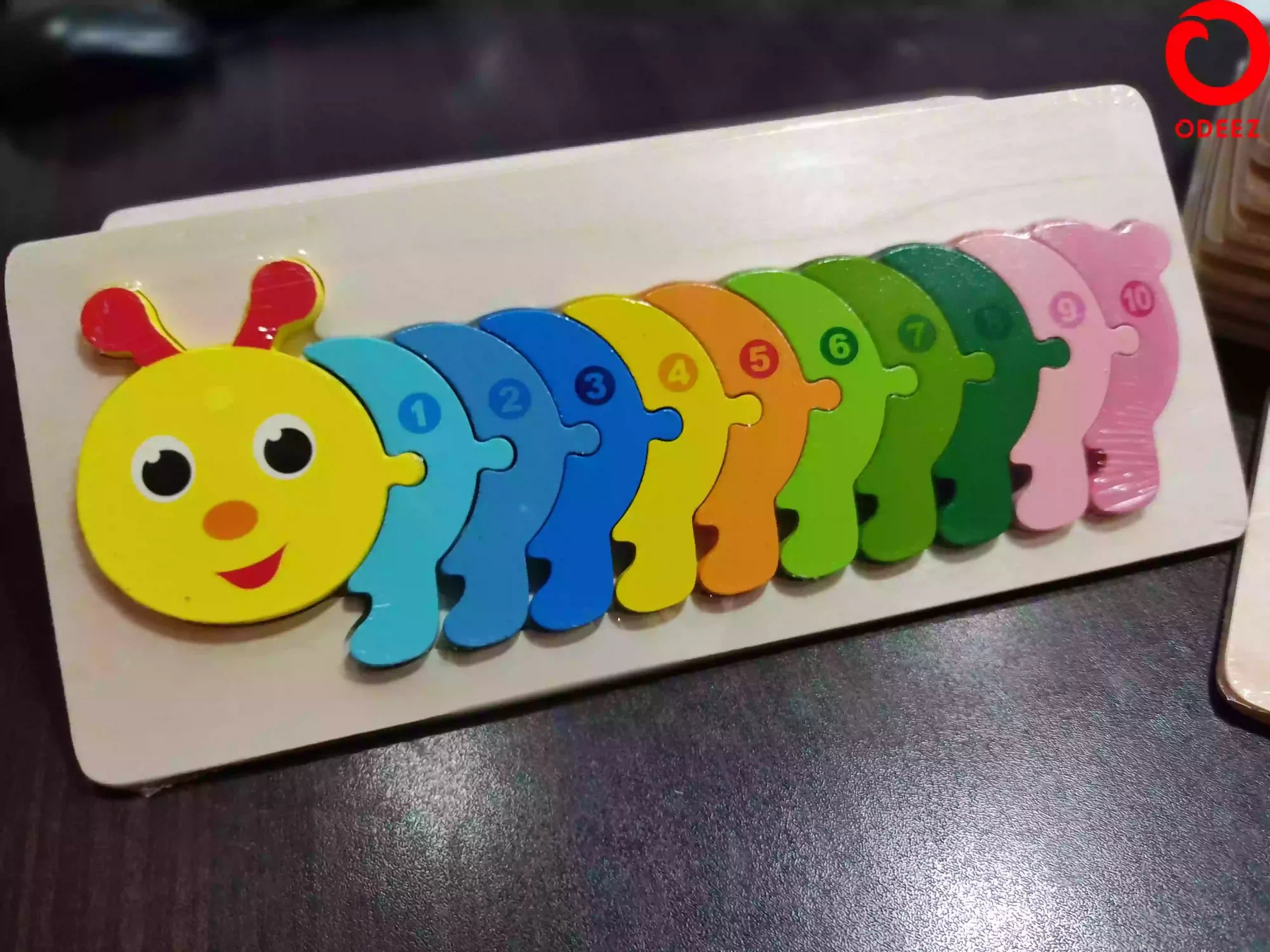 3D Wooden Animal Board - Caterpillar
