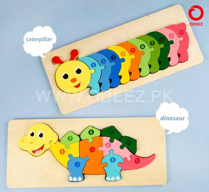 3D Wooden Animal Board - Dinosaur